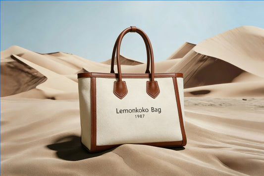 Color-Block Canvas Tote – Spacious Shoulder Bag for Work & Everyday