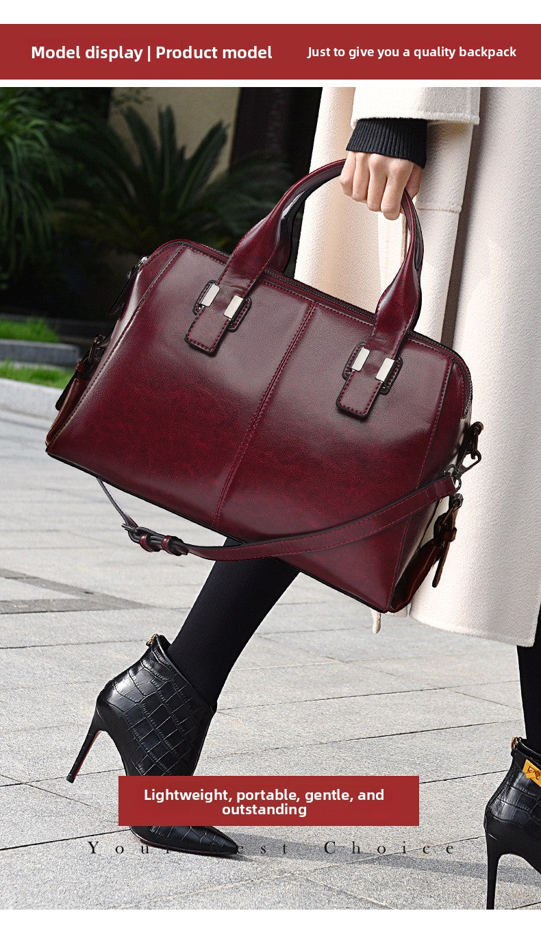 Biker-Style Tote – Spacious Shoulder Bag for Work & Commute