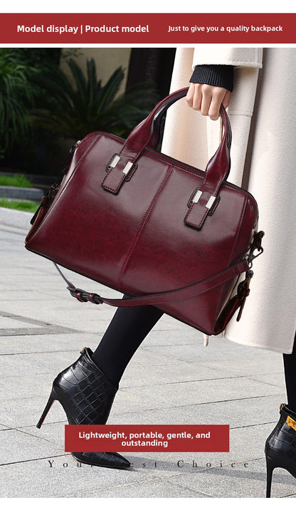Biker-Style Tote – Spacious Shoulder Bag for Work & Commute