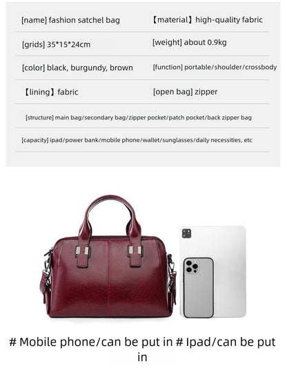 Biker-Style Tote – Spacious Shoulder Bag for Work & Commute