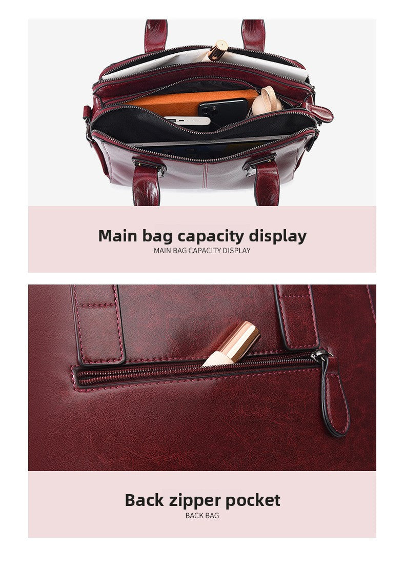 Biker-Style Tote – Spacious Shoulder Bag for Work & Commute