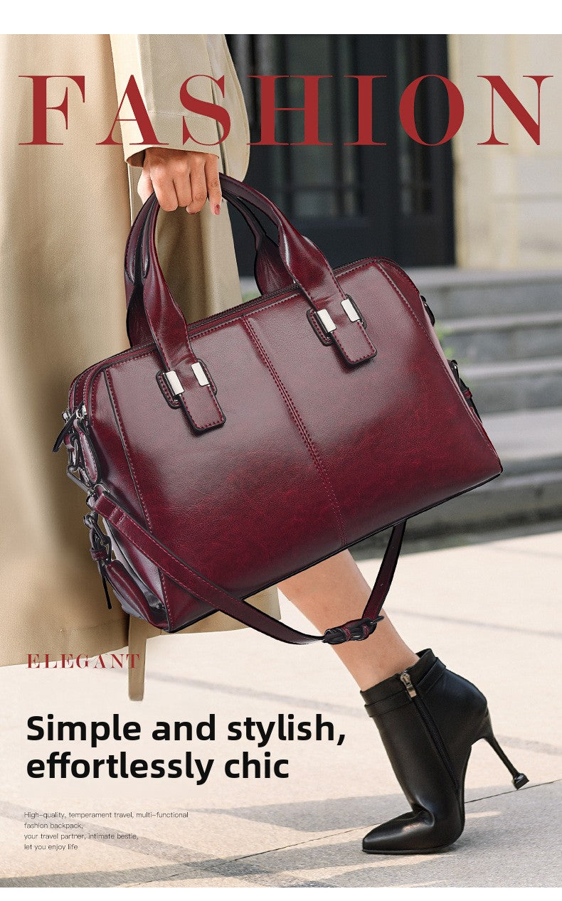 Biker-Style Tote – Spacious Shoulder Bag for Work & Commute